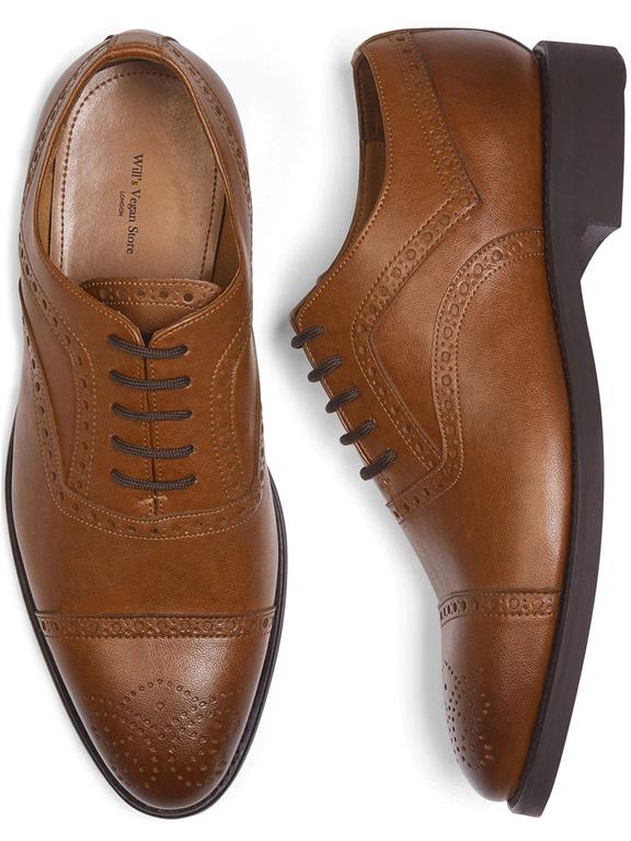Will's Vegan Store Goodyear Welt Brogues Tan